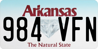 AR license plate 984VFN