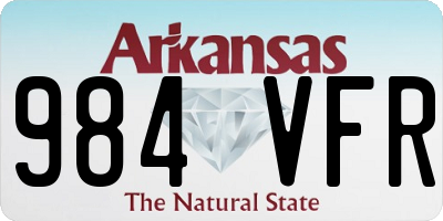 AR license plate 984VFR