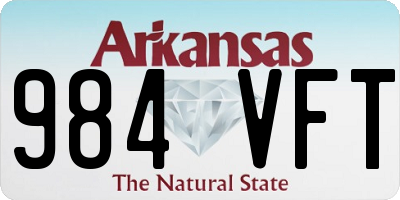 AR license plate 984VFT