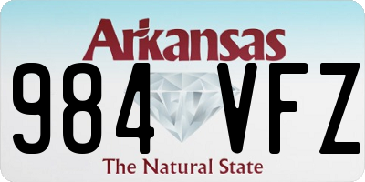 AR license plate 984VFZ