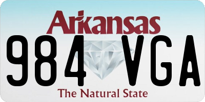 AR license plate 984VGA