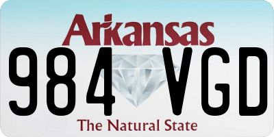 AR license plate 984VGD