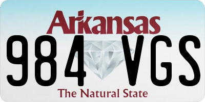 AR license plate 984VGS