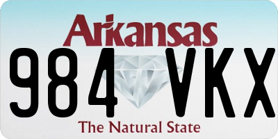 AR license plate 984VKX