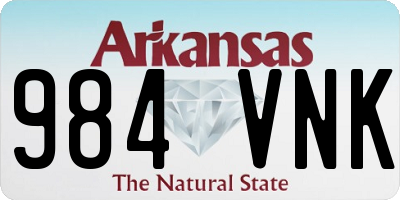 AR license plate 984VNK