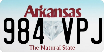 AR license plate 984VPJ