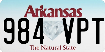 AR license plate 984VPT
