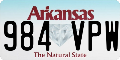 AR license plate 984VPW