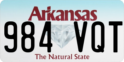 AR license plate 984VQT
