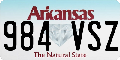 AR license plate 984VSZ
