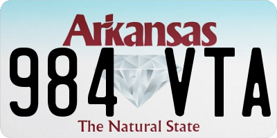 AR license plate 984VTA