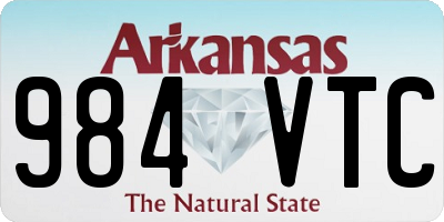 AR license plate 984VTC