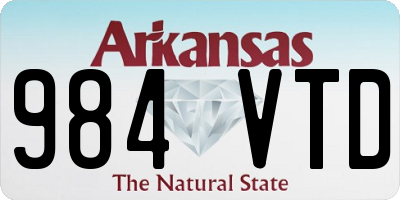 AR license plate 984VTD