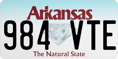 AR license plate 984VTE