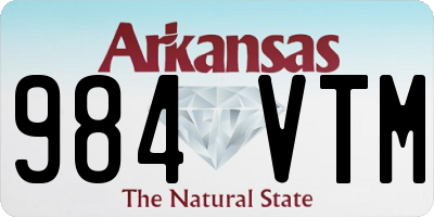 AR license plate 984VTM