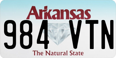 AR license plate 984VTN