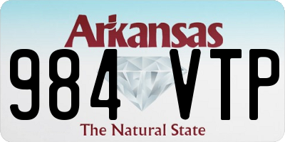 AR license plate 984VTP