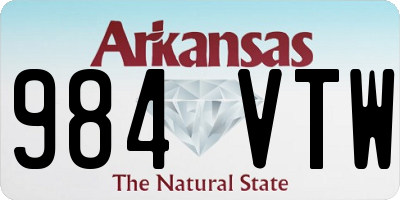 AR license plate 984VTW