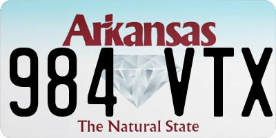 AR license plate 984VTX