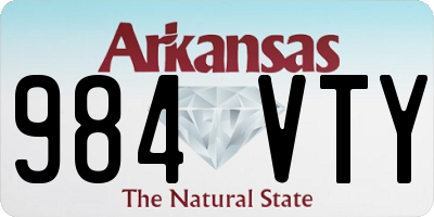 AR license plate 984VTY