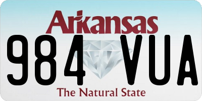 AR license plate 984VUA