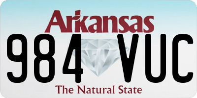 AR license plate 984VUC