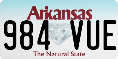 AR license plate 984VUE