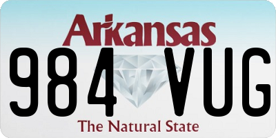 AR license plate 984VUG