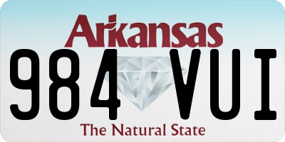 AR license plate 984VUI