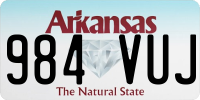 AR license plate 984VUJ