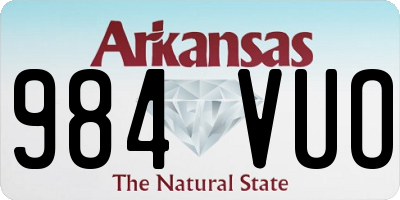 AR license plate 984VUO