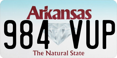 AR license plate 984VUP