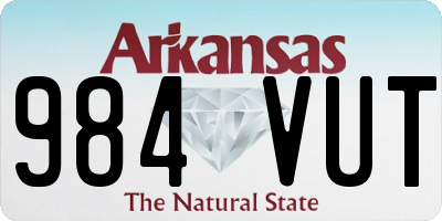 AR license plate 984VUT