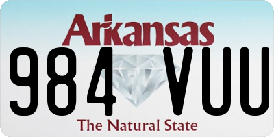 AR license plate 984VUU