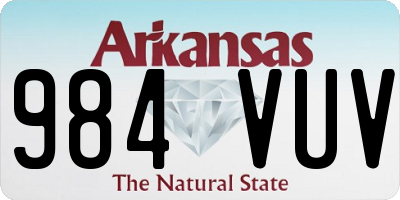 AR license plate 984VUV