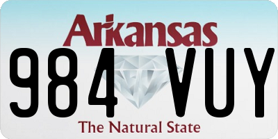 AR license plate 984VUY