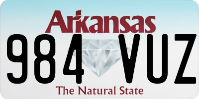 AR license plate 984VUZ