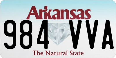 AR license plate 984VVA
