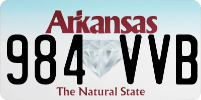AR license plate 984VVB