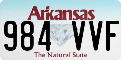 AR license plate 984VVF