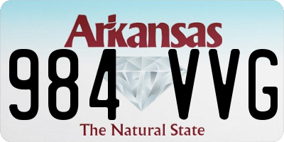 AR license plate 984VVG