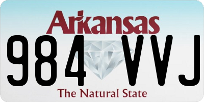 AR license plate 984VVJ