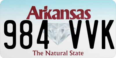 AR license plate 984VVK