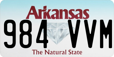 AR license plate 984VVM