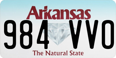 AR license plate 984VVO