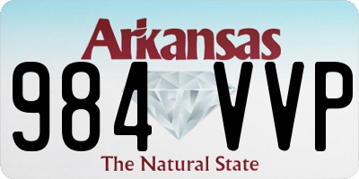 AR license plate 984VVP