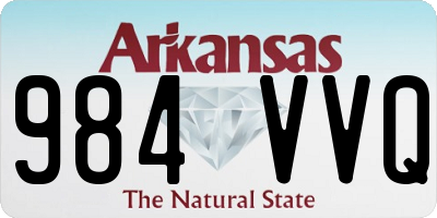AR license plate 984VVQ
