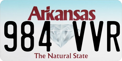 AR license plate 984VVR
