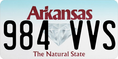 AR license plate 984VVS