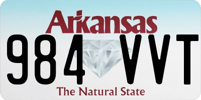 AR license plate 984VVT